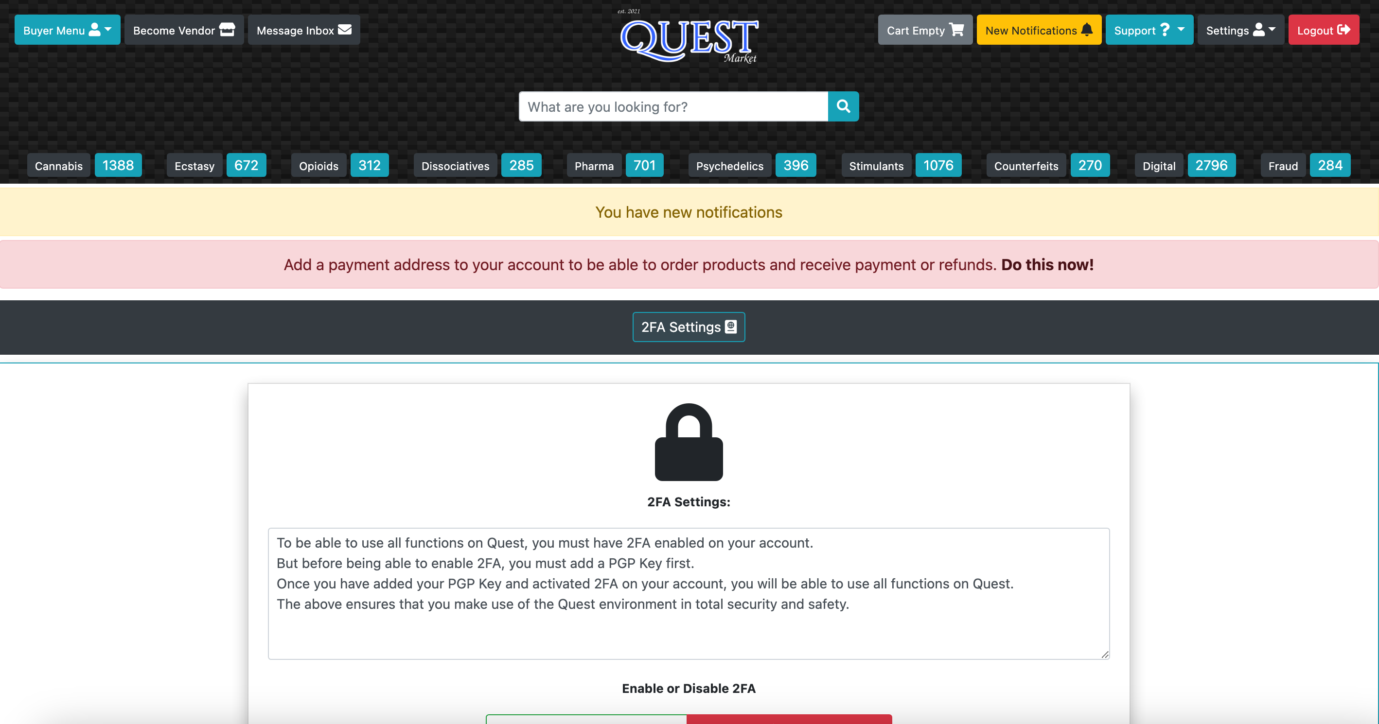 Quest Registration